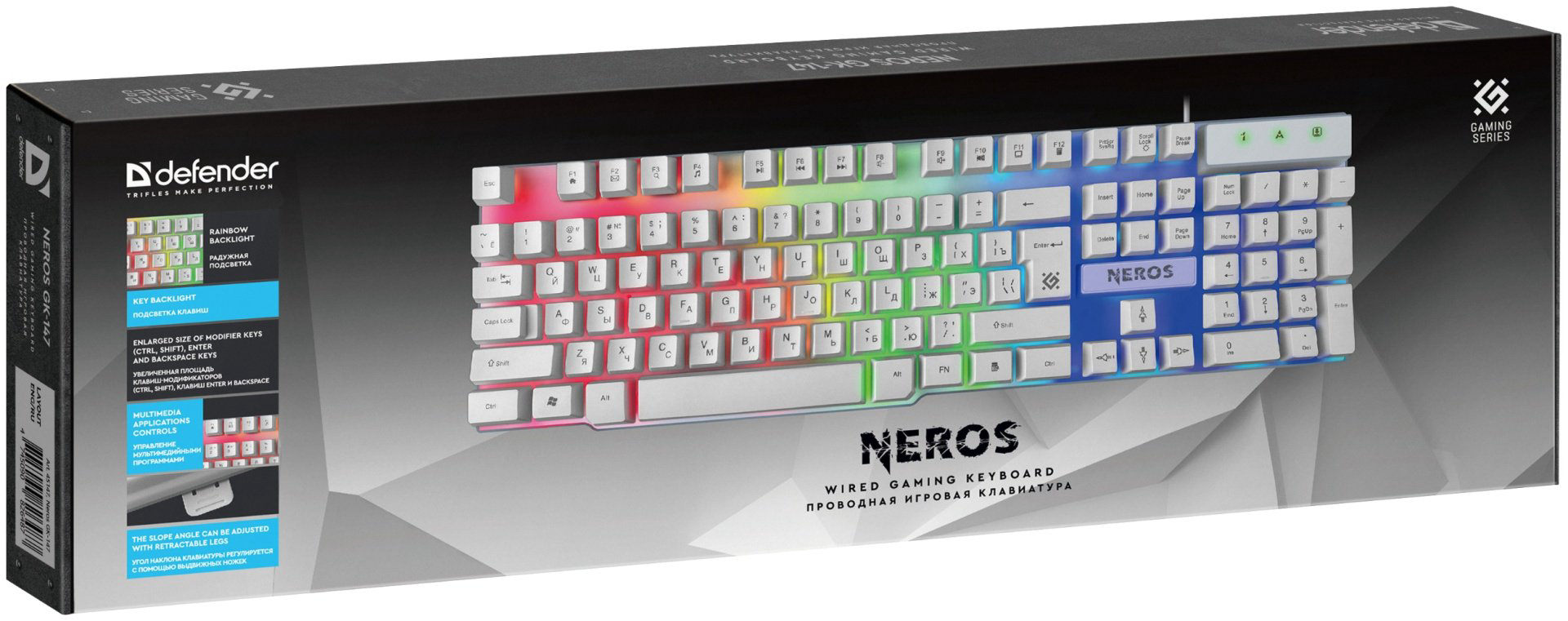 Клавиатура Defender Neros GK-147 белый - ForteMarket Клавиатура Defender Neros GK-147 белый купить,3690