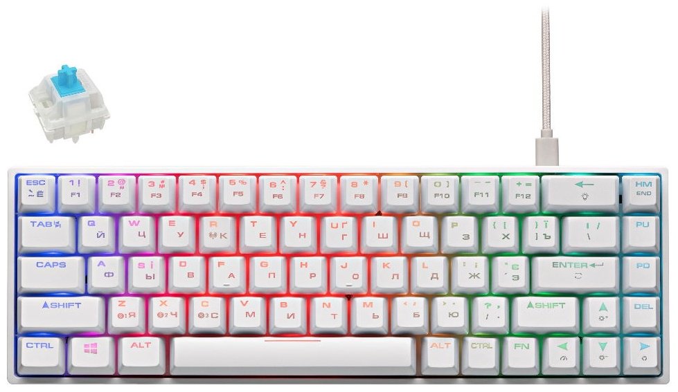 Клавиатура 2E Gaming KG380 белый