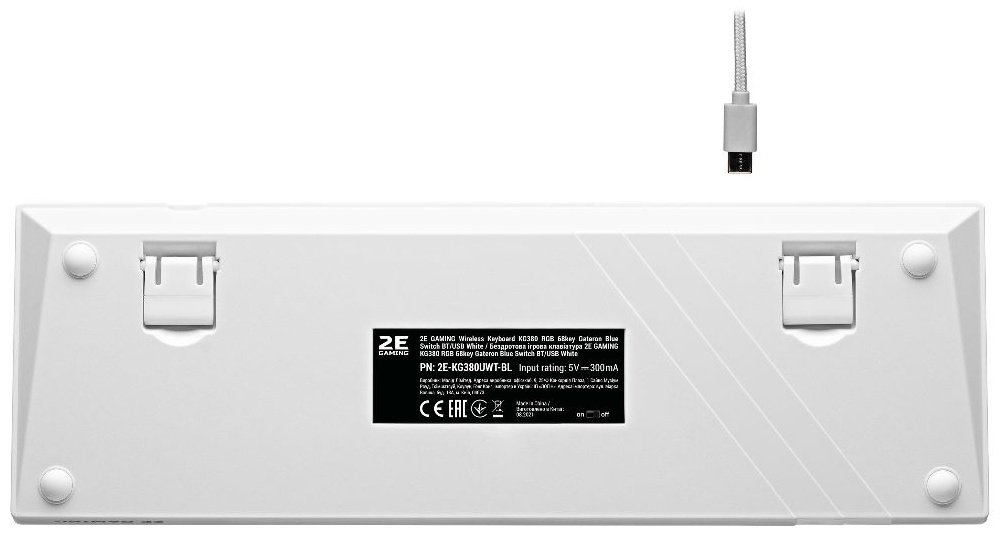 Клавиатура 2E Gaming KG380 белый