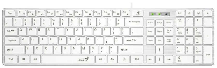 Клавиатура Genius SlimStar 126 белый купить,NaN