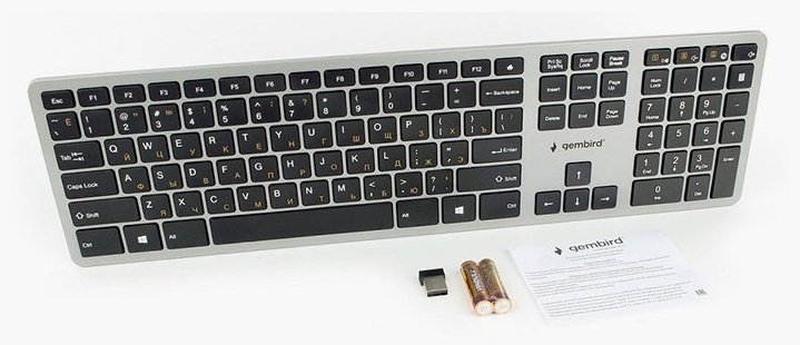 Клавиатура Gembird KBW-3 серый купить,NaN