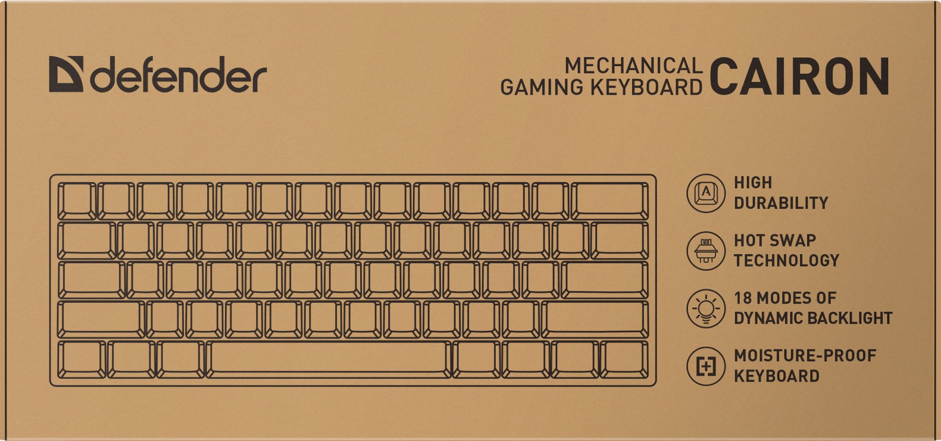Клавиатура Defender Cairon GK-081 черный
