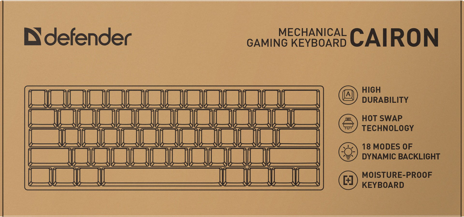 Клавиатура Defender Cairon GK-081 черный - ForteMarket Клавиатура Defender Cairon GK-081 черный купить,13490