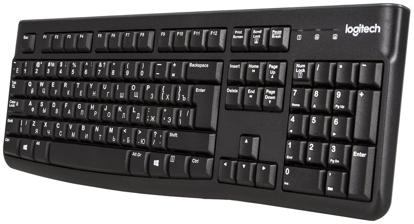 Клавиатура Logitech K120 920-002506/22 черный