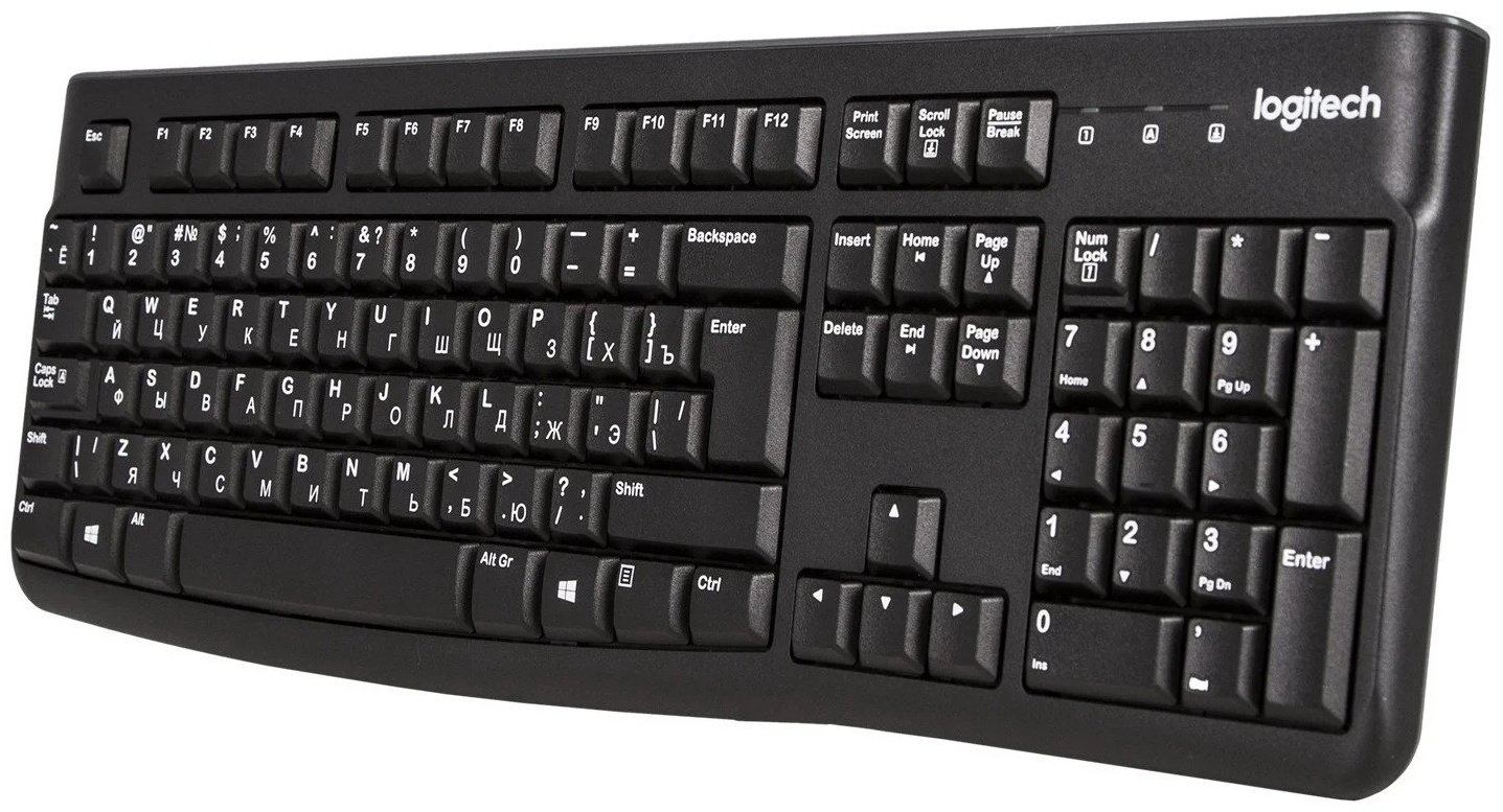 Клавиатура Logitech K120 920-002506/22 черный - ForteMarket Клавиатура Logitech K120 920-002506/22 черный купить,9390