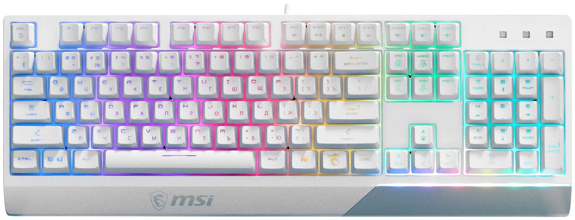 Клавиатура MSI Vigor GK30 белый купить,NaN