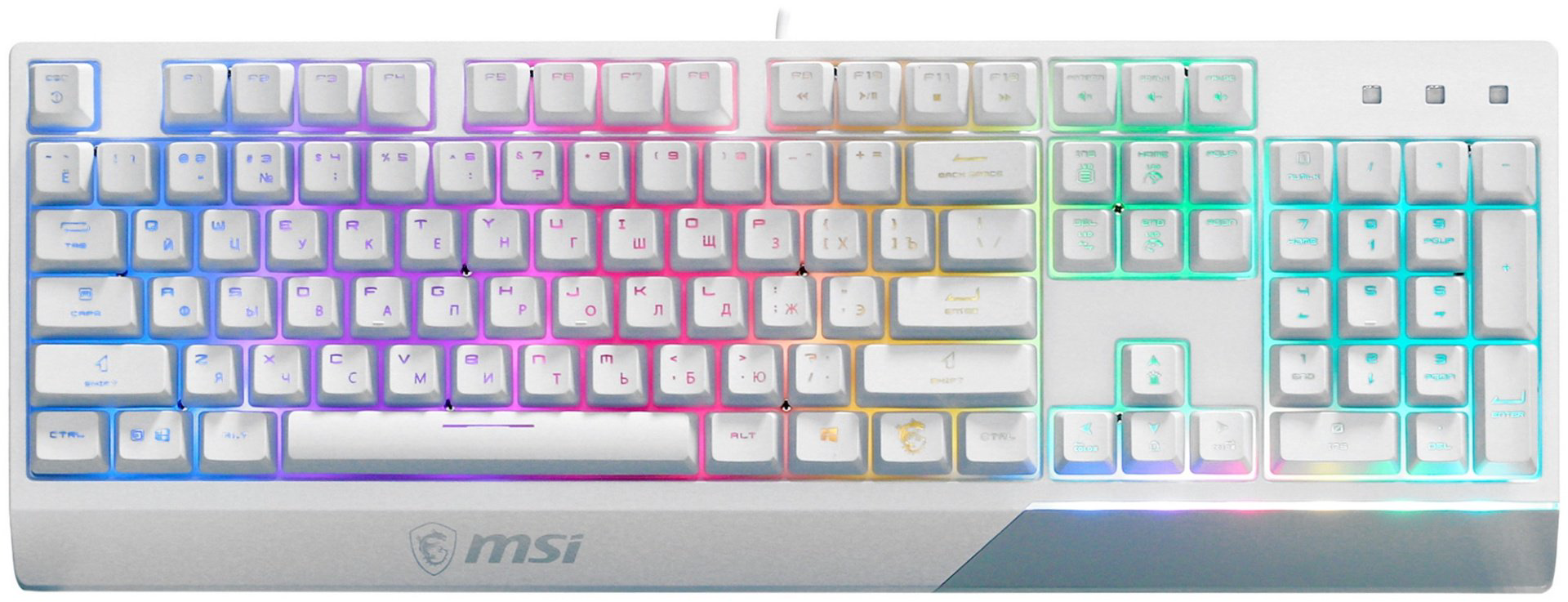 Клавиатура MSI Vigor GK30 белый купить,NaN