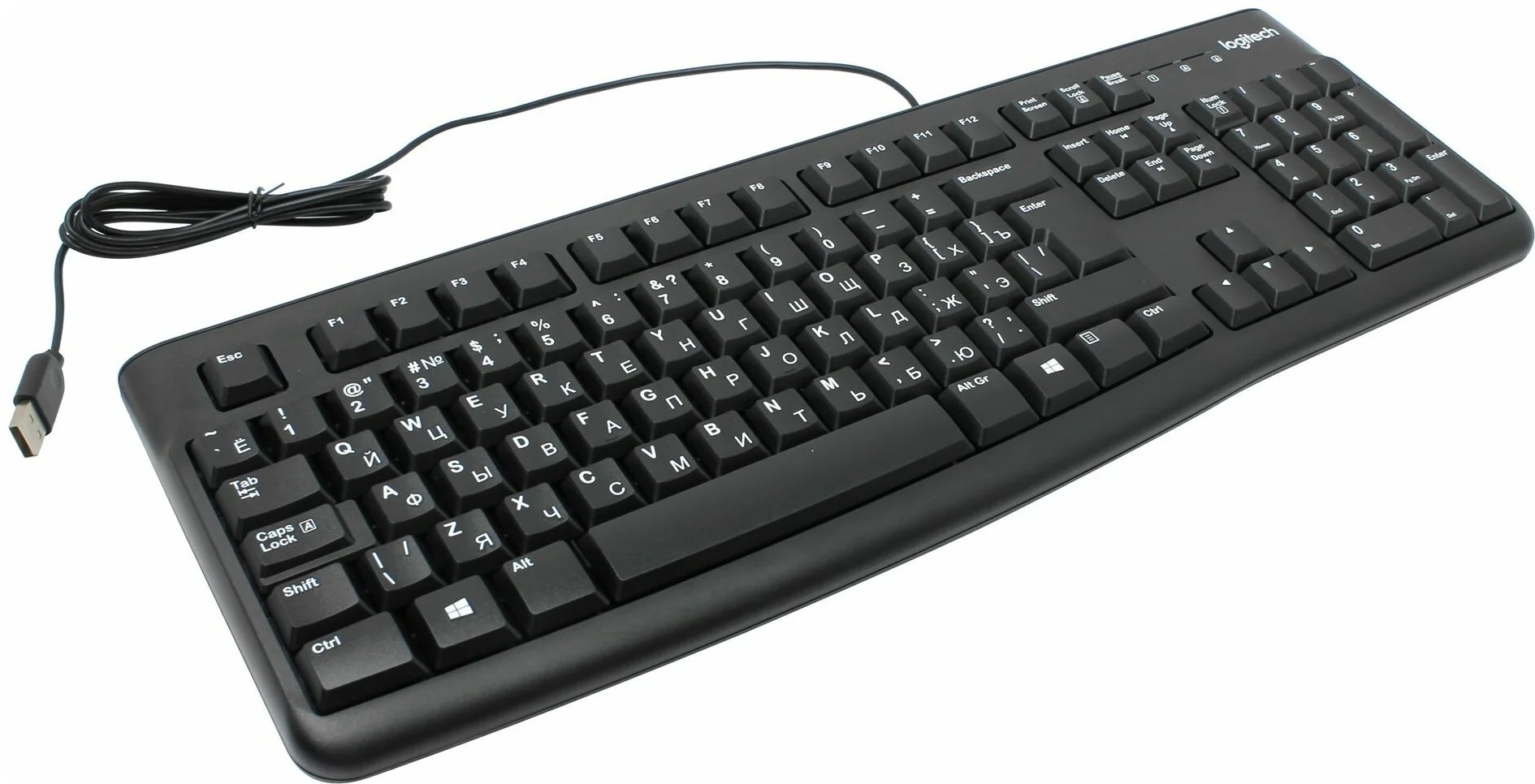 Клавиатура Logitech K120 920-002506/22 черный