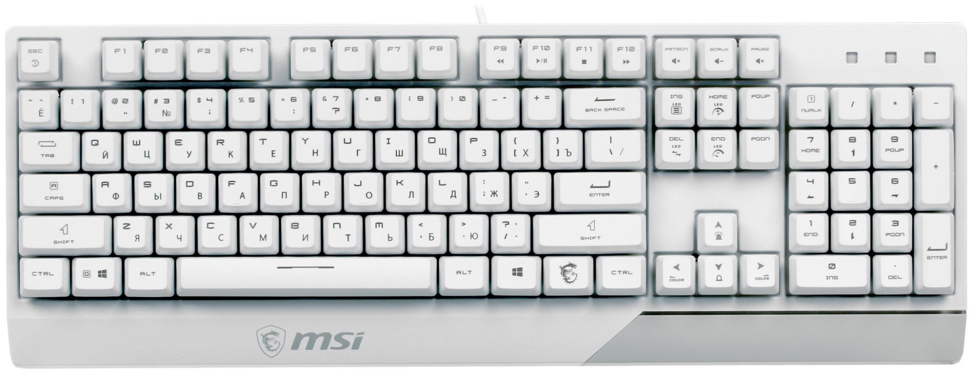 Клавиатура MSI Vigor GK30 белый купить,NaN