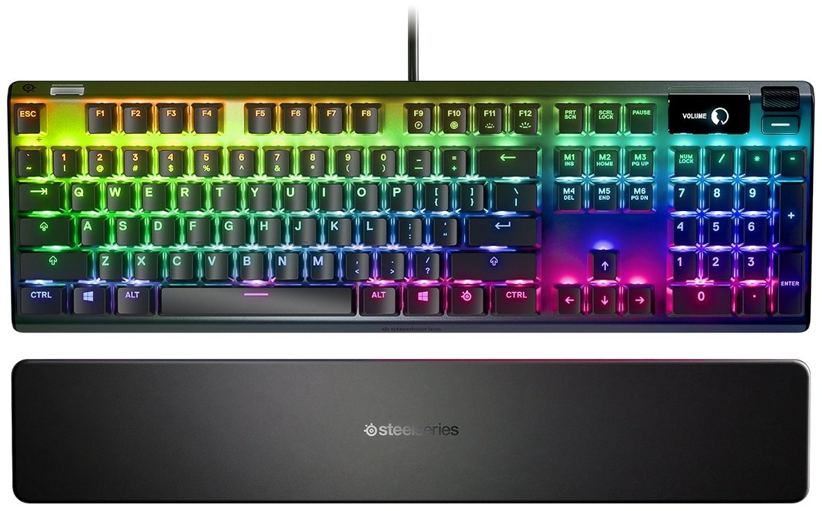 Клавиатура SteelSeries Apex 7 Blue Switch 64774 черный
