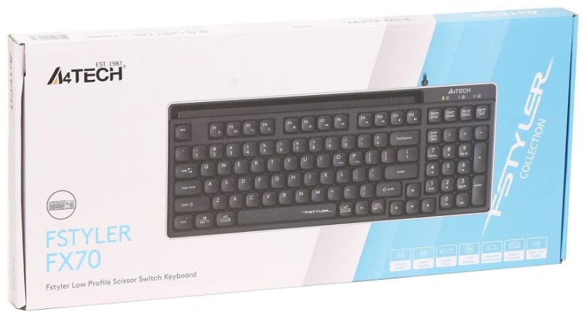 Клавиатура A4Tech Fstyler FX70 BLACK черный