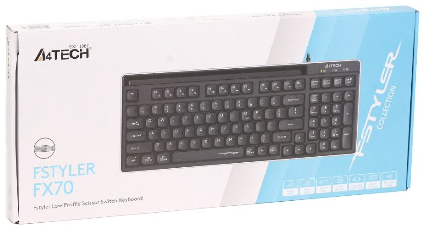 Клавиатура A4Tech Fstyler FX70 BLACK черный - ForteMarket Клавиатура A4Tech Fstyler FX70 BLACK черный купить,17490