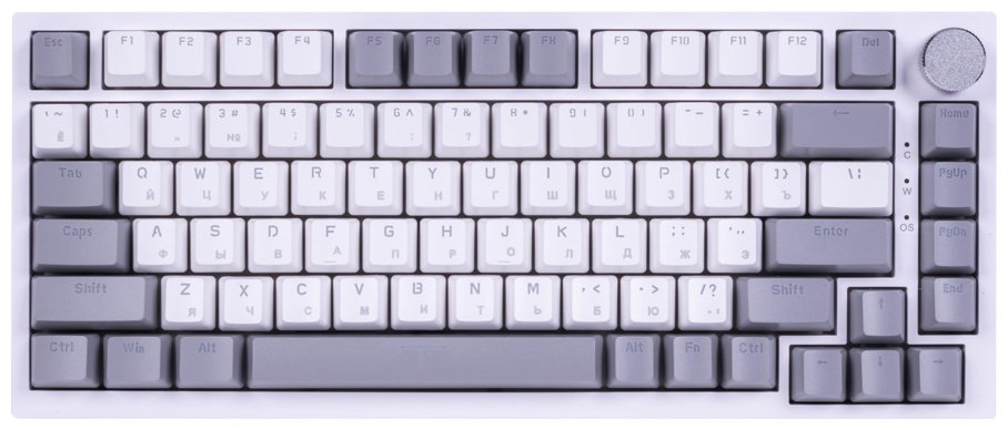Клавиатура Ajazz AK820 AS Red Switch белый