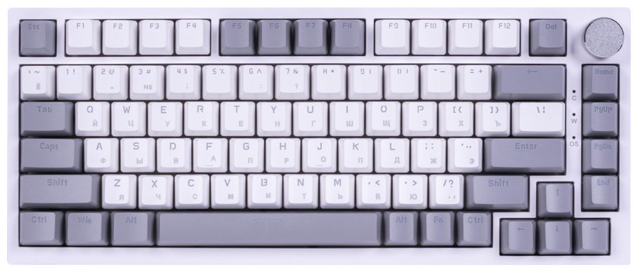 Клавиатура Ajazz AK820 AS Red Switch белый
