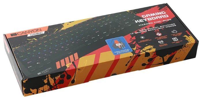 Клавиатура Canyon CND-SKB6-RU Gaming черный купить,NaN