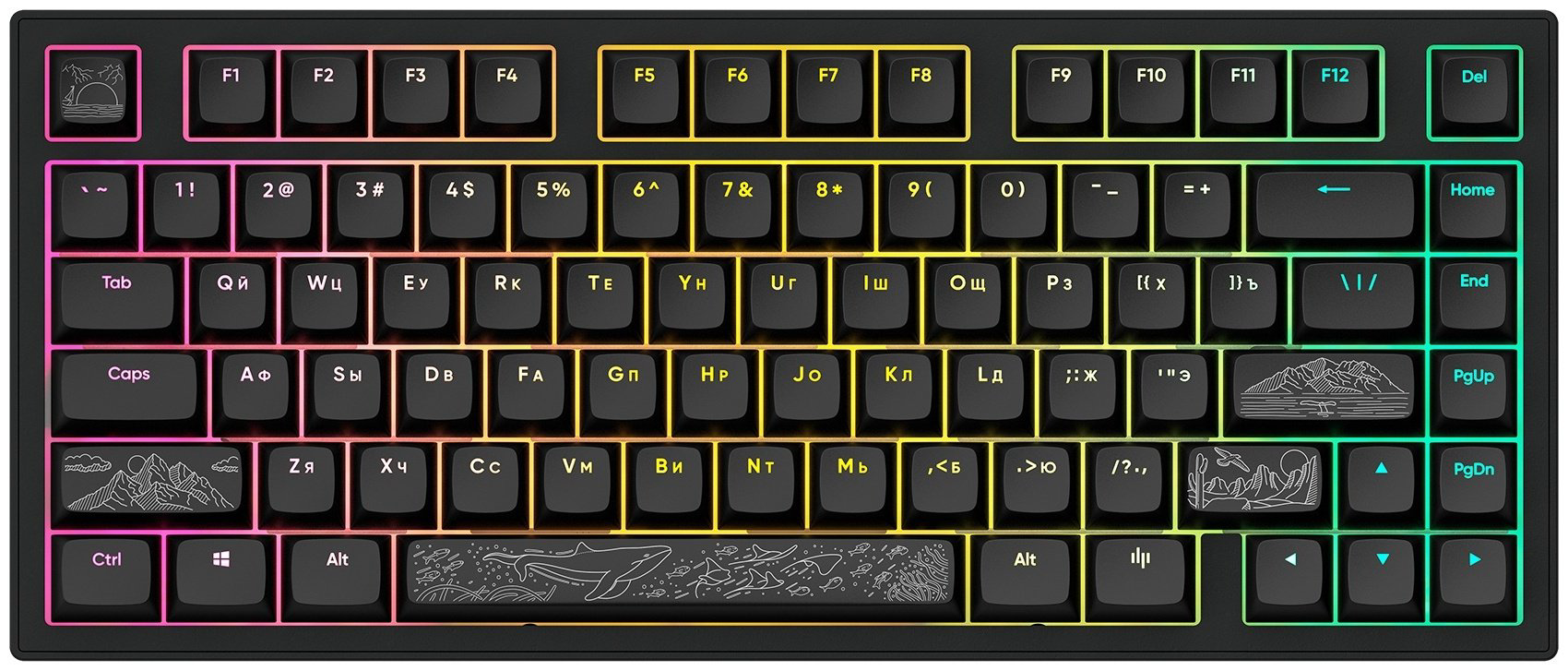 Клавиатура DARK PROJECT ALU81A Terra Nostra черный купить,64990