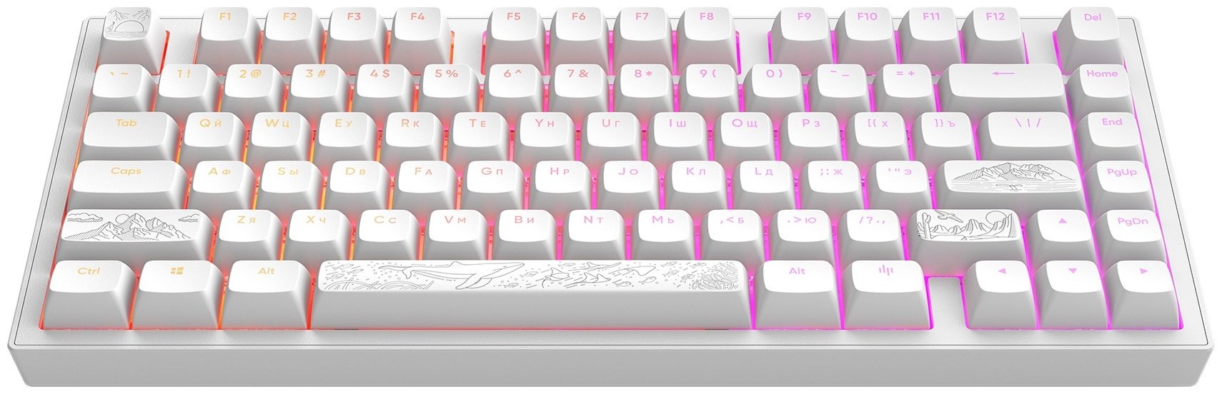 Клавиатура DARK PROJECT ALU81A Terra Nostra белый