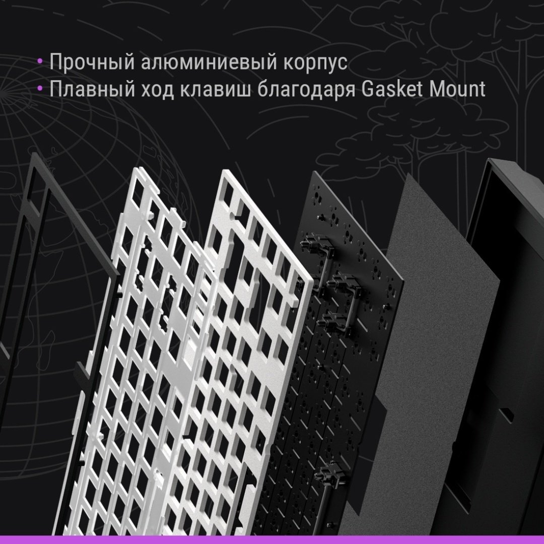 Клавиатура DARK PROJECT ALU81A Terra Nostra черный купить,64990