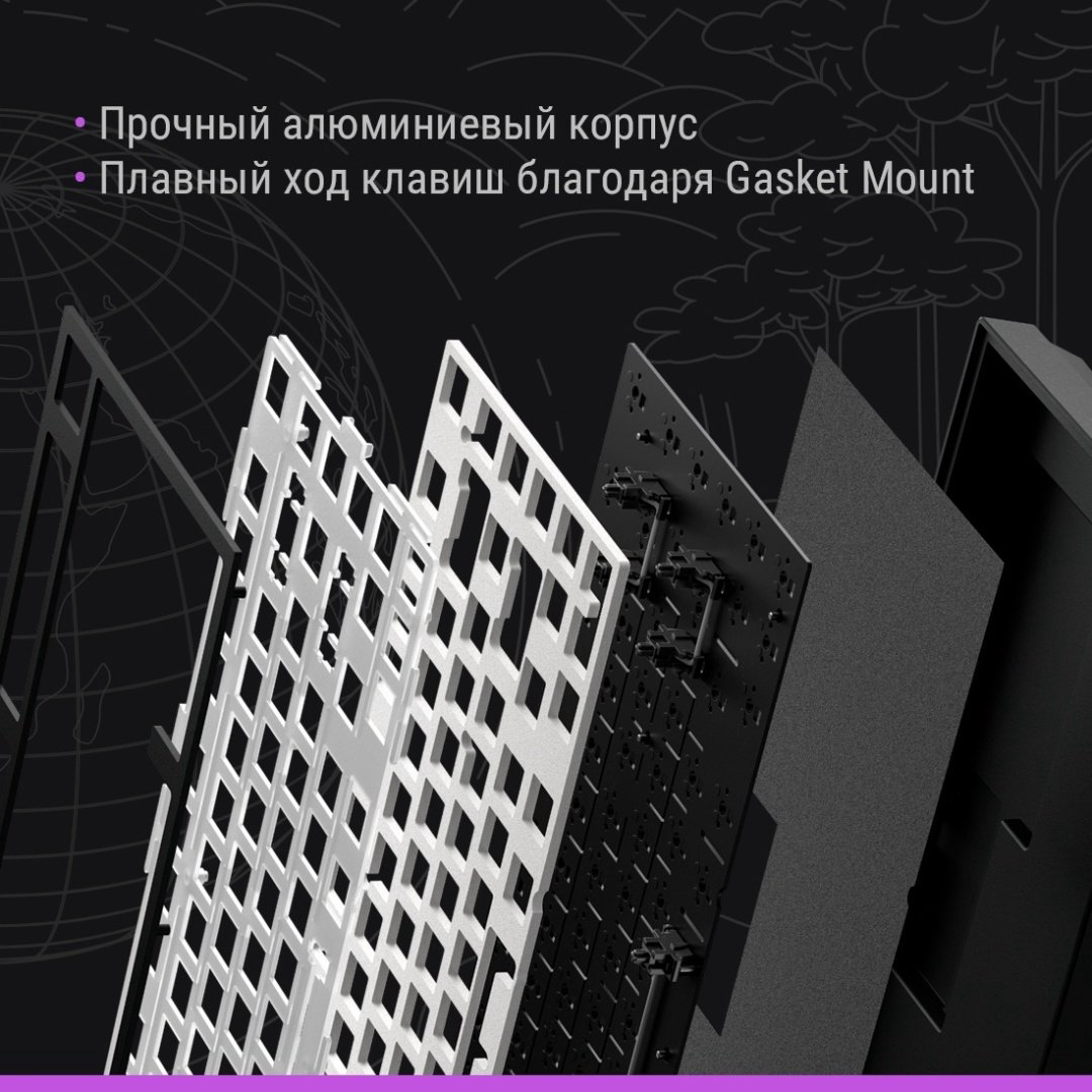 Клавиатура DARK PROJECT ALU81A Terra Nostra черный купить,64990