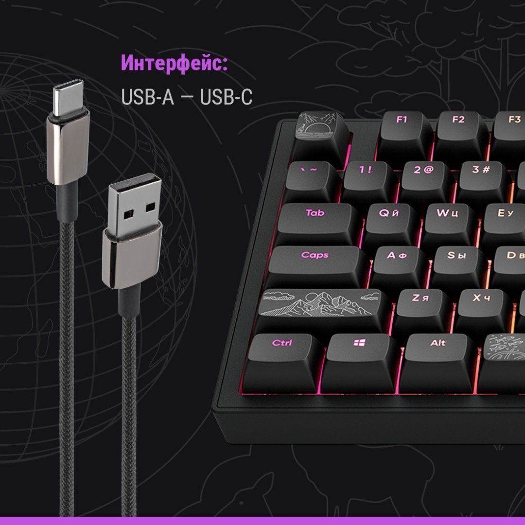 Клавиатура DARK PROJECT ALU81A Terra Nostra черный купить,64990