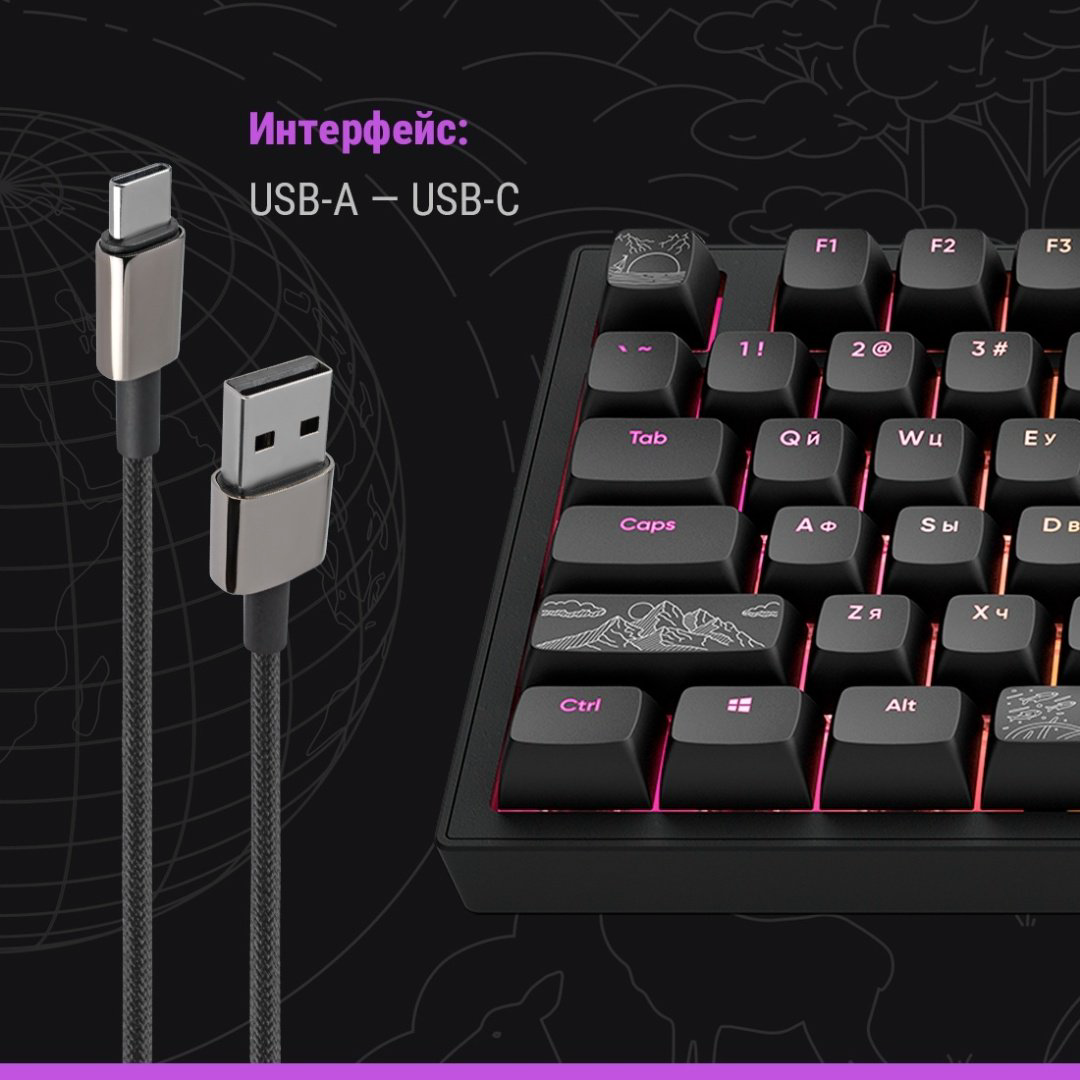 Клавиатура DARK PROJECT ALU81A Terra Nostra черный купить,64990