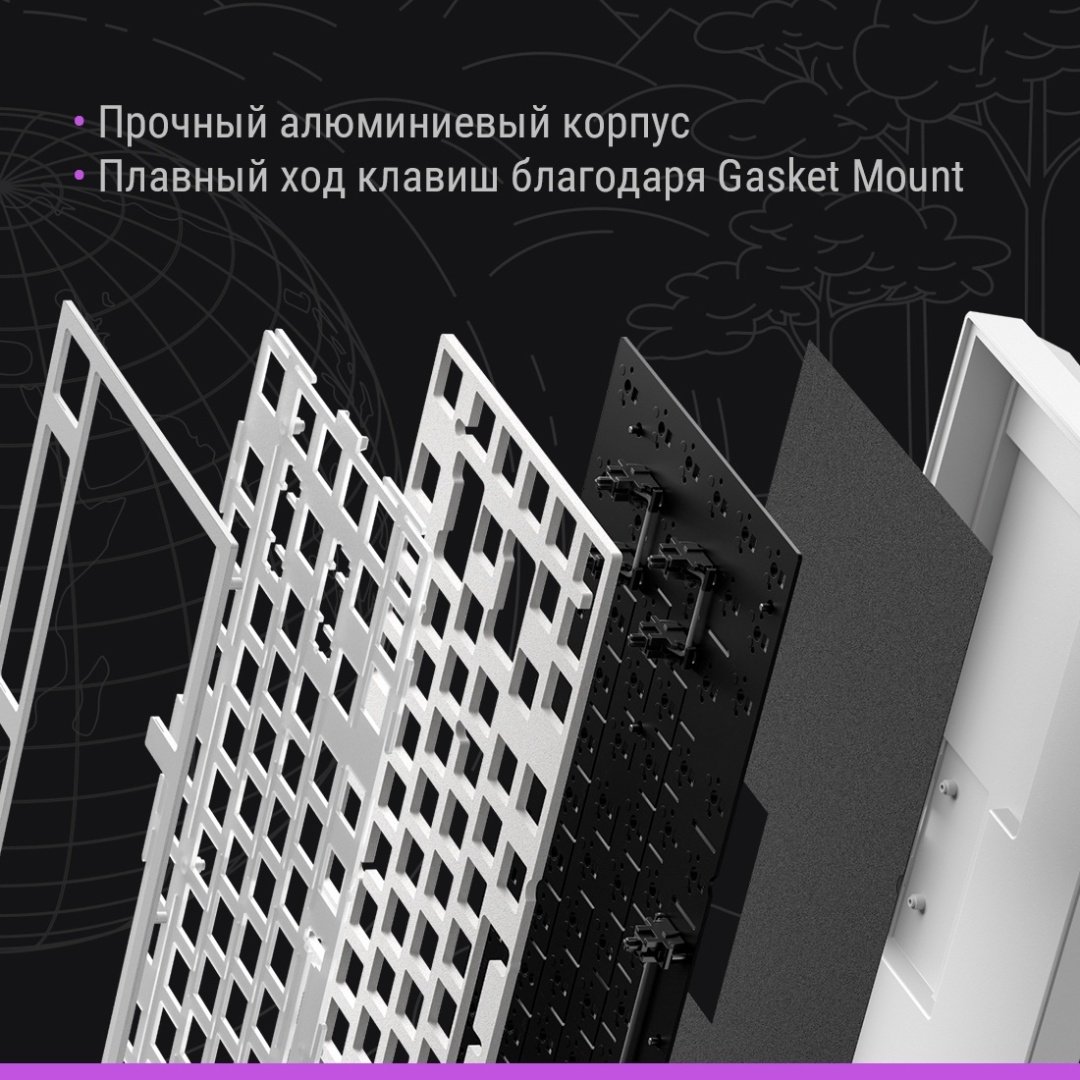 Клавиатура DARK PROJECT ALU81A Terra Nostra белый - ForteMarket Клавиатура DARK PROJECT ALU81A Terra Nostra белый купить,77776