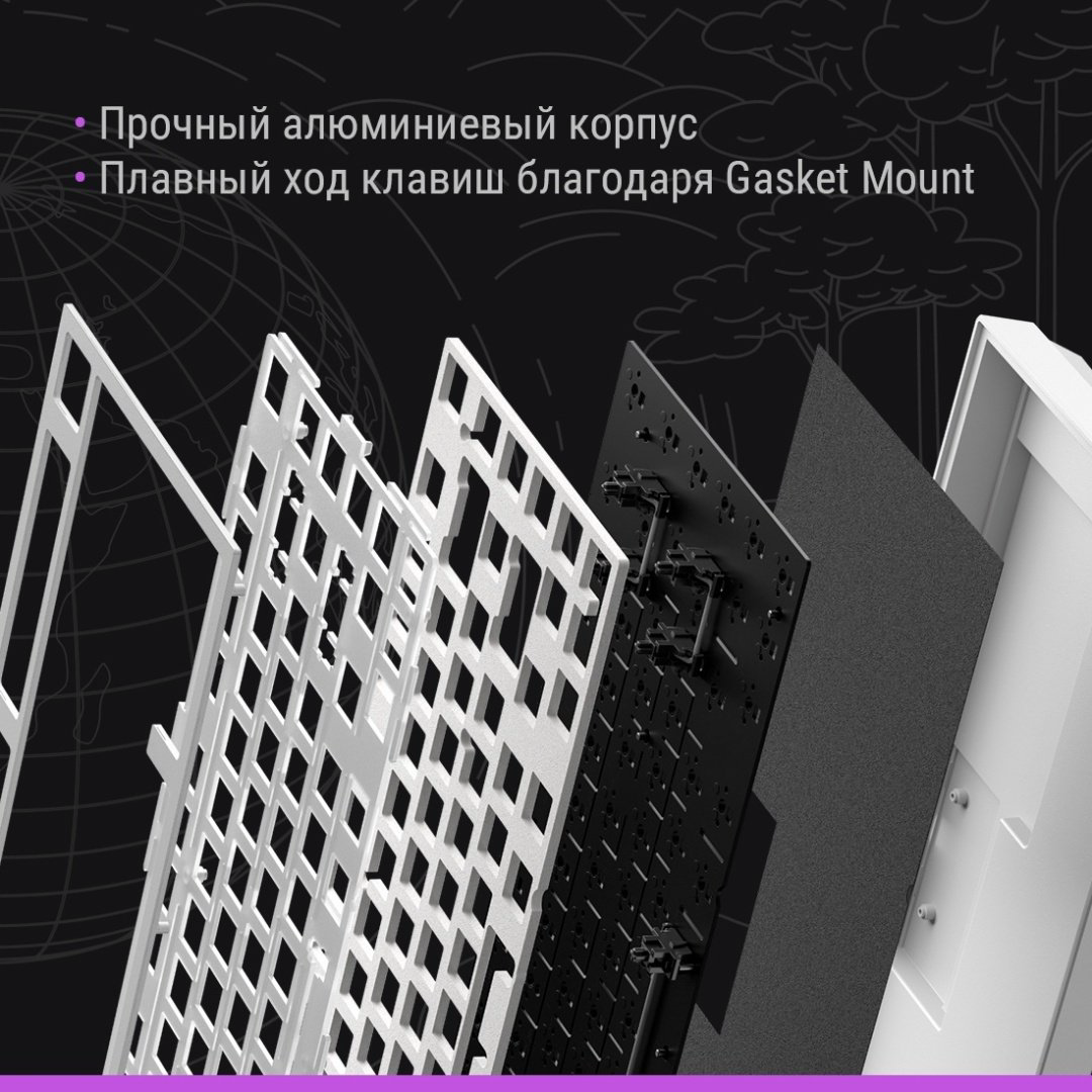 Клавиатура DARK PROJECT ALU81A Terra Nostra белый - ForteMarket Клавиатура DARK PROJECT ALU81A Terra Nostra белый купить,77776