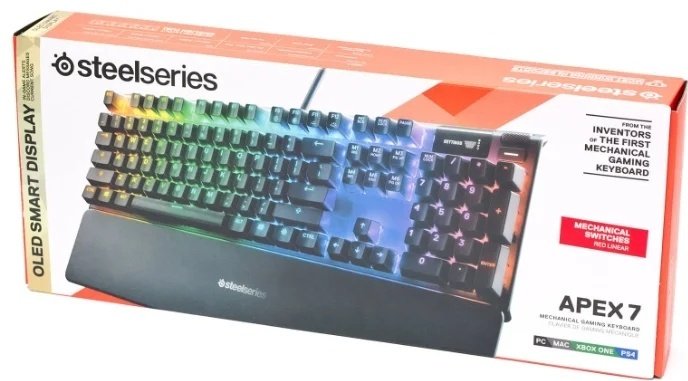 Клавиатура SteelSeries Apex 7 Red Switch 64642 черный