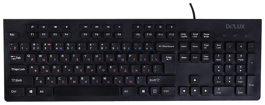 Клавиатура Delux DLK-180UB черный