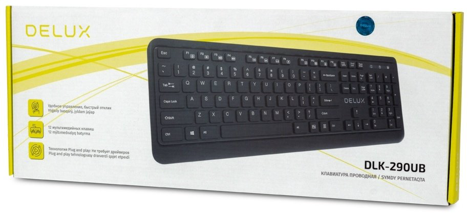 Клавиатура Delux DLK-290UB черный купить,4300