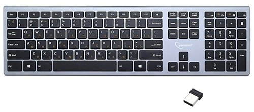 Клавиатура Gembird KBW-1 USB Wireless серый купить,NaN