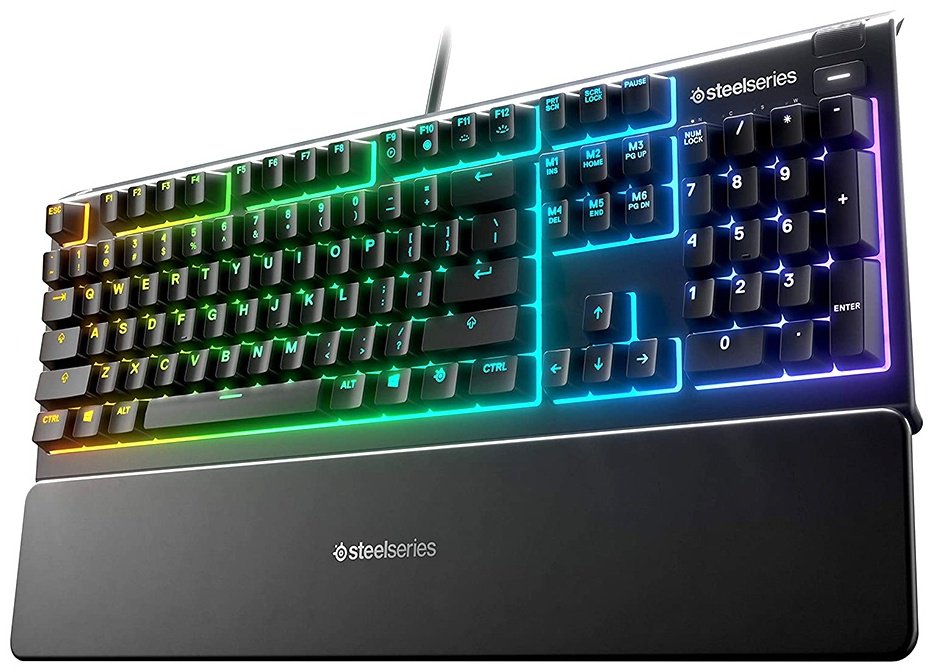 Клавиатура SteelSeries Apex 3 US 64795 черный купить,NaN