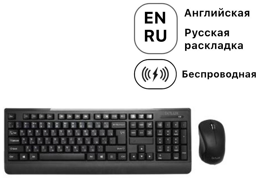 Клавиатура Delux DLD-6091OGB черный