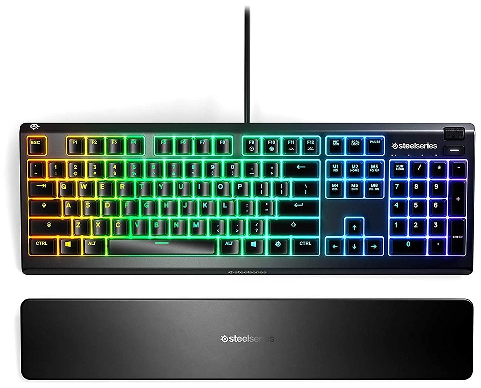 Клавиатура SteelSeries Apex 3 US 64795 черный купить,NaN