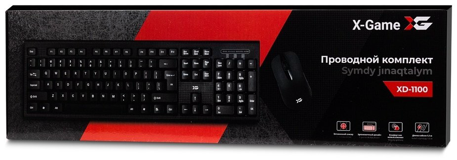 Клавиатура X-Game XD-1100OUB + мышь Black купить,2447