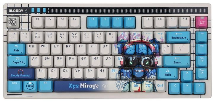 Клавиатура A4Tech AT75 Nyx Mirage SAVAGE белый купить,29400