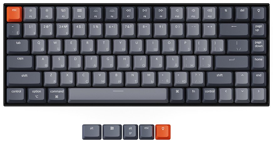 Клавиатура Keychron K2 K2-B3H Brown Switch черный купить,NaN