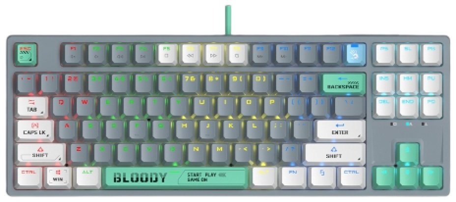 Клавиатура Bloody S87 ASH серый