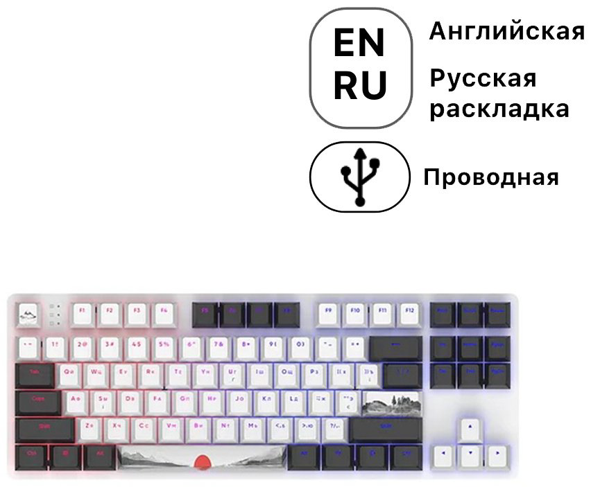 Клавиатура DARK PROJECT One 87 Fuji белый купить,47956