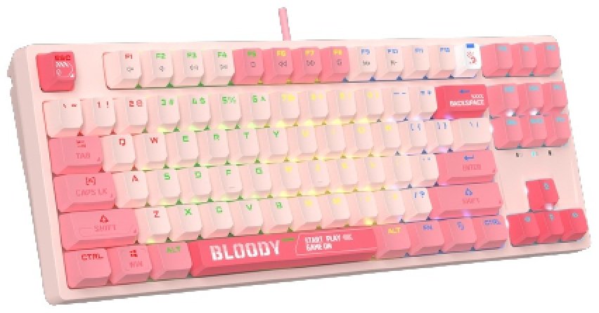 Клавиатура Bloody S87 PINK розовый