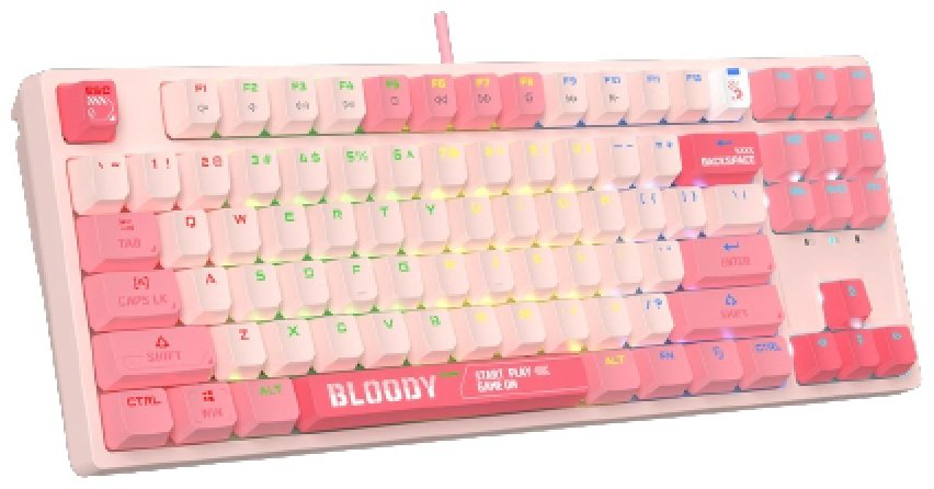Клавиатура Bloody S87 PINK розовый купить,32990