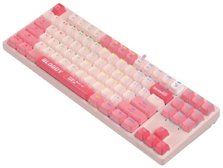 Клавиатура Bloody S87 PINK розовый