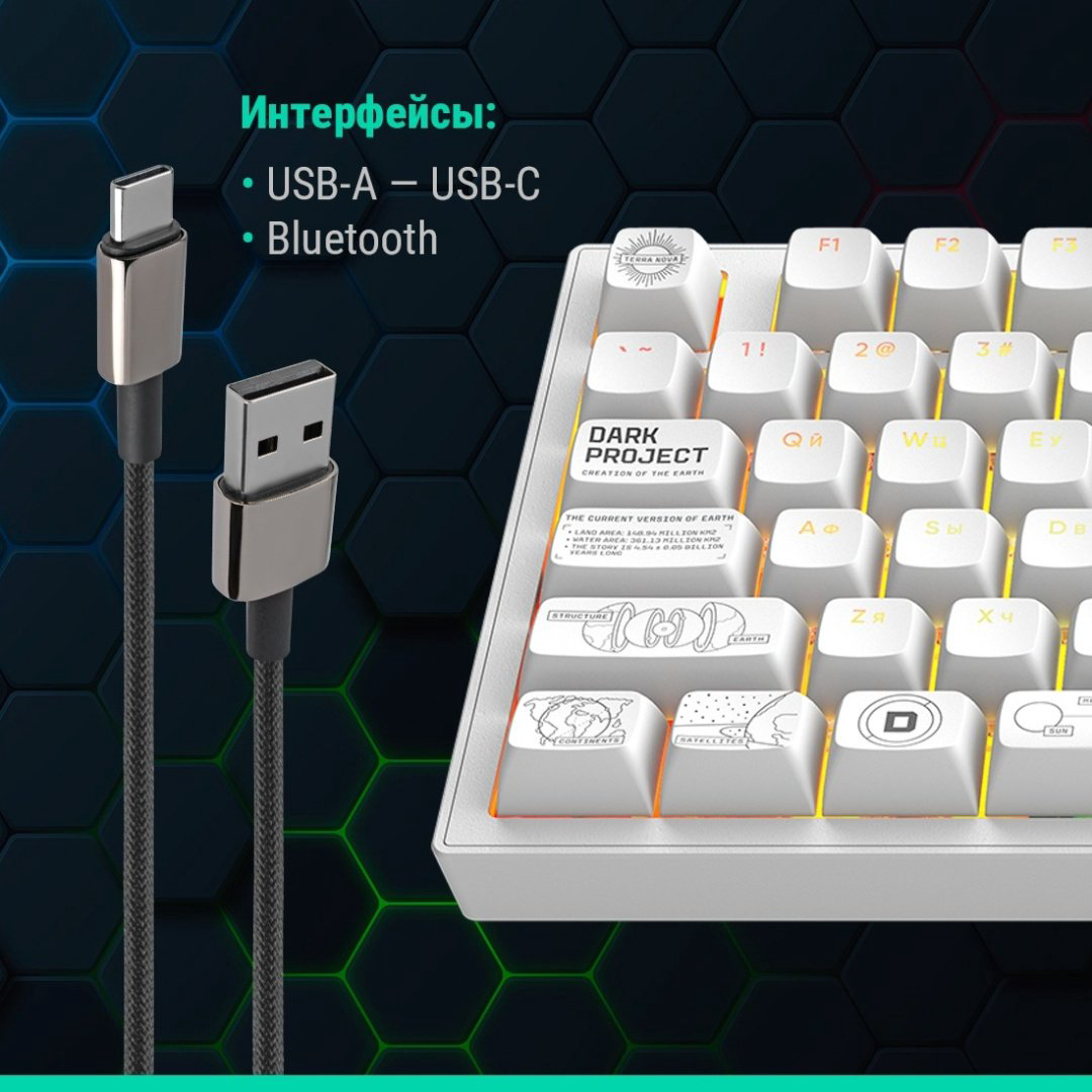 Клавиатура DARK PROJECT ALU81A Terra Nova белый купить,77990