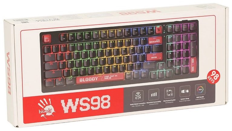 Клавиатура A4Tech WS98 Sports Red красный