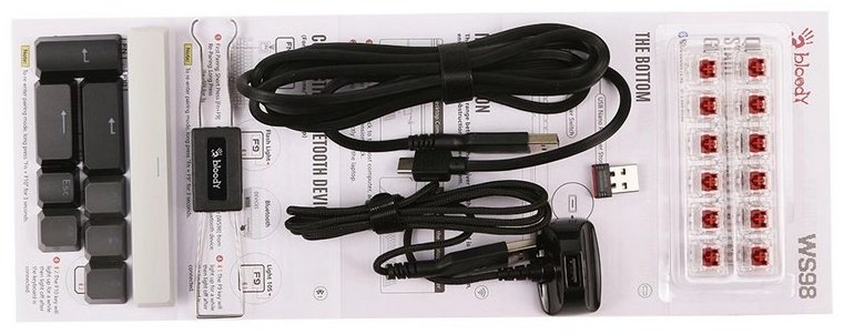 Клавиатура A4Tech WS98 Bloody Grey белый