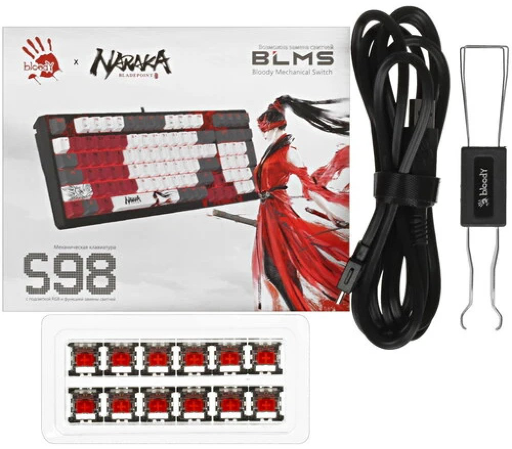 Клавиатура A4Tech Bloody WS98 Naraka черный купить,32990
