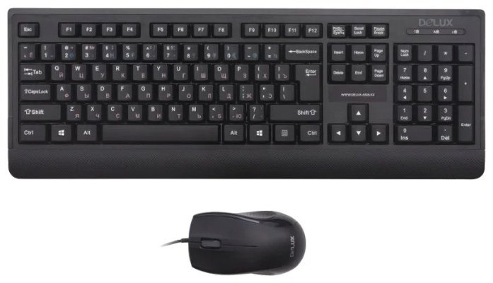 Клавиатура Delux DLD-6075 + мышь черный купить,7600