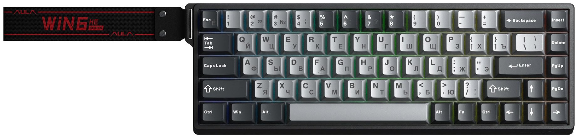 Клавиатура AULA WIN 68 HE PRO Xingyi Magnetic Switch Gray/Black черный купить,NaN
