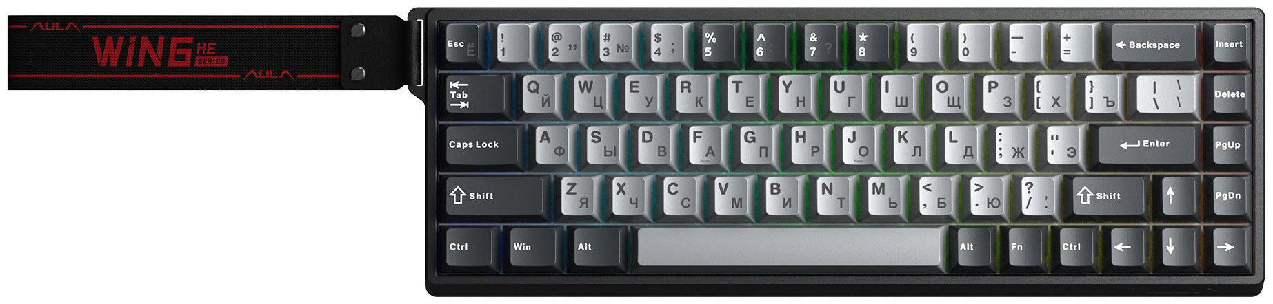 Клавиатура AULA WIN 68 HE PRO Xingyi Magnetic Switch Gray/Black черный купить,NaN