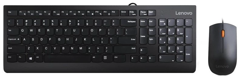 Клавиатура Lenovo 300 USB Combo GX30M39635 черный купить,NaN